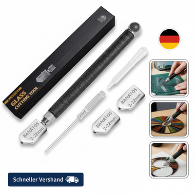 Glasschneider & Fliesenschneider 2-22Mm Für Dickes Glas Fliesen Spiegel Mosaik S