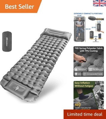Ultraleichte 10 cm aufblasbare Camping Isomatte mit integriertem Kissen