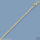 1mm Twisted Singapore Sparkle Chain Necklace REAL Solid 14K Yellow Gold