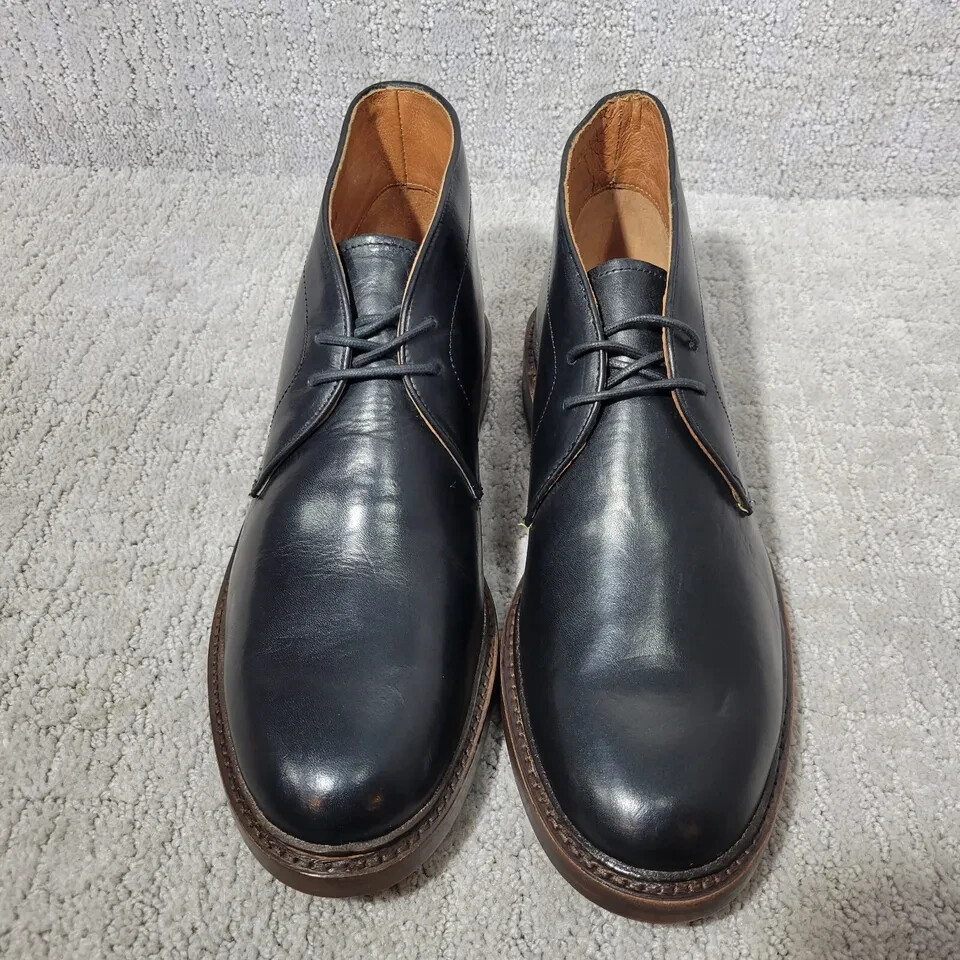 Frye Murray Black Leather Lace Up Chukka Ankle Boots  display picture 3