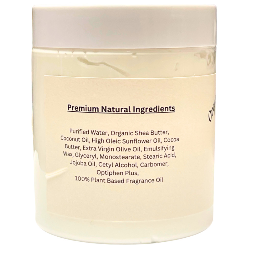 Body Butter Rich & Creamy Handmade Organic Shea - Cherry Almond - 10 oz