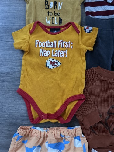 Baby Boy Clothing Lot, 3-6 Months, 18 Items, Carter’s, Kansas City Chiefs - 第 5/21 張圖片