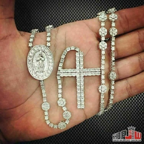 1.75cttw Real Diamond Rosary Mens 