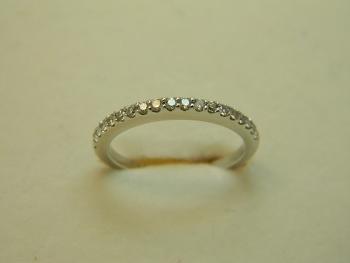  Anillo de diamantes aniversario oro macizo 14k W D.0.25ct SI-H (tienda cerrada) 11KPSP - Imagen 2 de 3