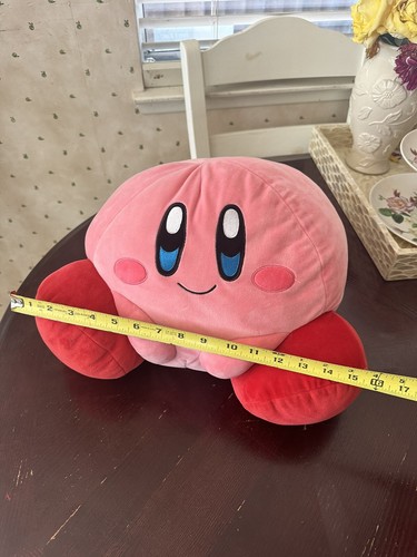 Tomy Club Mocchi Pink Kirby 30th Anniversary Plush Large 16” Length CLEAN - Picture 12 of 12