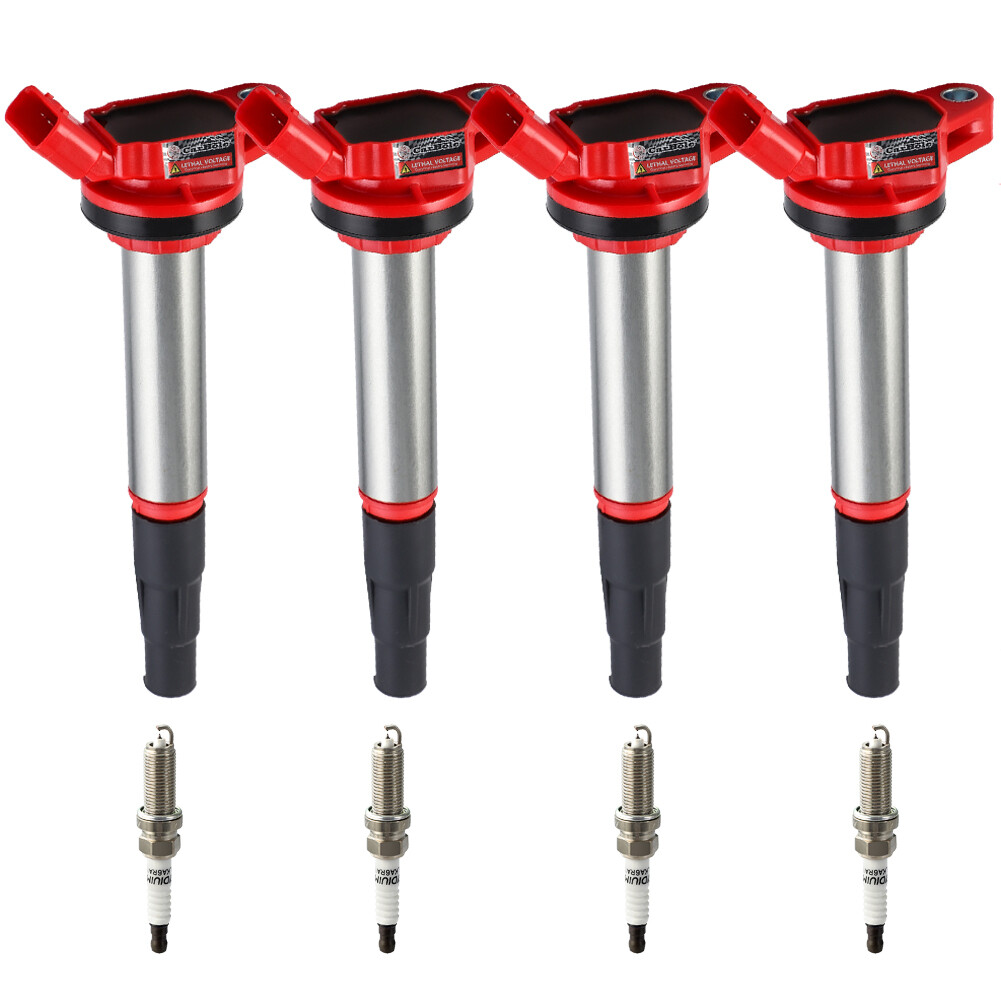 4X Ignition Coils + 4X Spark Plugs For 2009-2019 Toyota Corolla