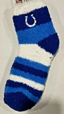 NFL Indianapolis Colts Fuzzy Soft Socks, New (Rainbow)