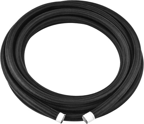 Aluminum 6AN ID 0.31'' Fuel Hose Line E85 Nylon Braided 25FT Anodized Black New - Foto 1 di 2