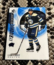 2020-21 SP Rookie Authentics Blue Liam Foudy RC #105 Blue Jackets