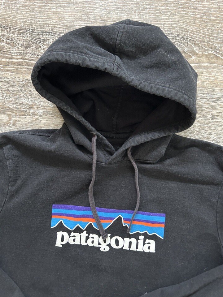 Patagonia Hoodie Medium Black Uprisal Sweatshirt P-6 Logo Fall 2019 ...