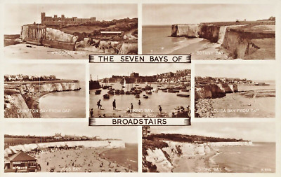 Broadstairs Kent England-Großbritannien ~ The Bays ~ Multi Bild Foto Postkarte
