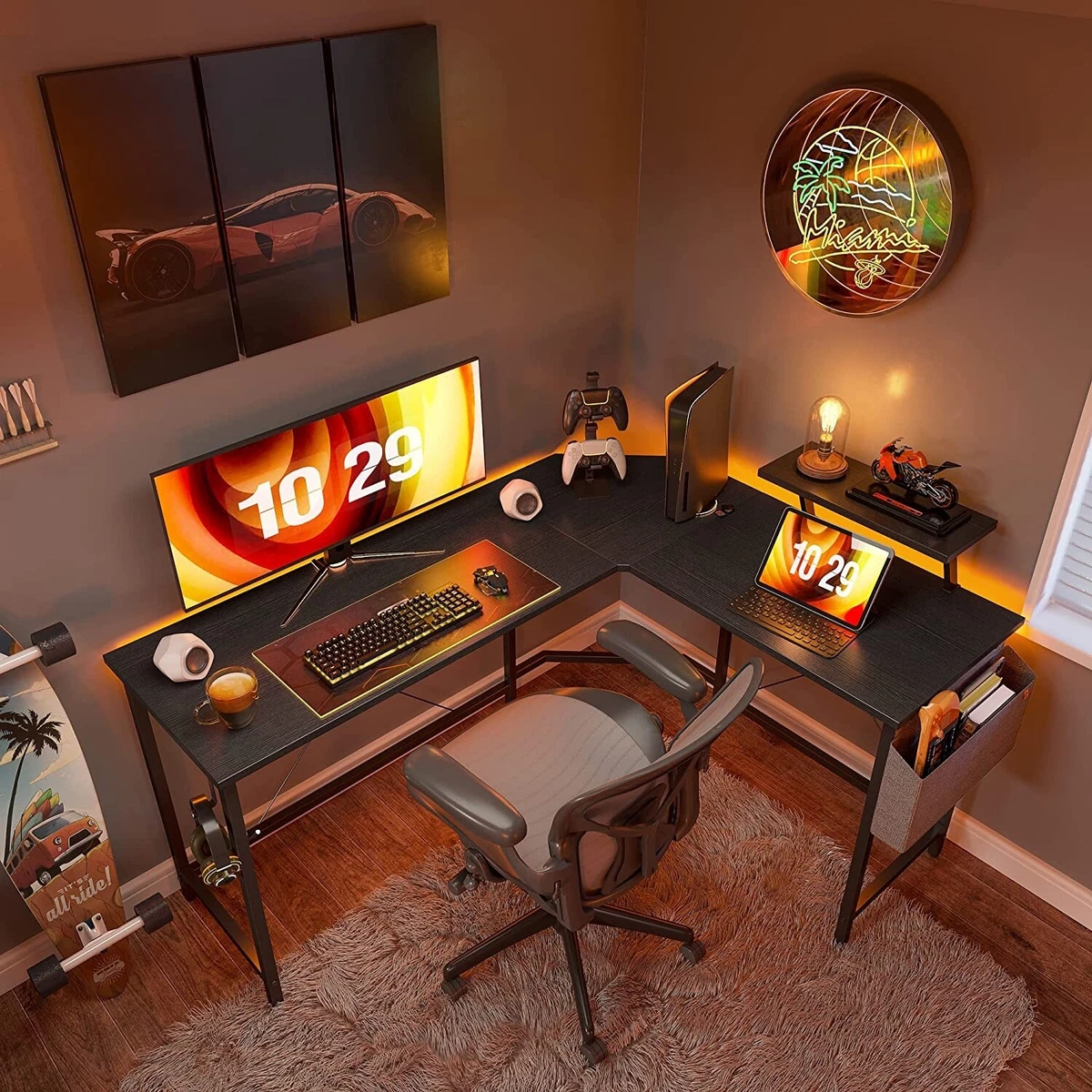 L table desk deals