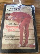 Vintage Giselle Bodywear And Tights High Gloss Stirrup Tights 5ft-5  4  ft