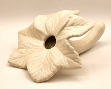 Vtg Epergne Wedding Bouquet Holder White Ceramic Floral Bridal Flower Vase *PICS