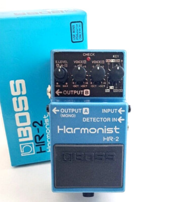 Boss HR-2 Harmonist Guitar Effects Pedal 1995 Pink Used With Box and manual #671