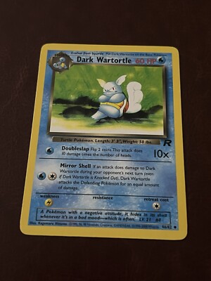 dark wartortle pokemon card value 46/82 Price 2026 This attack does 10 damage times the number of heads 1995 dark wartortle pokemon card