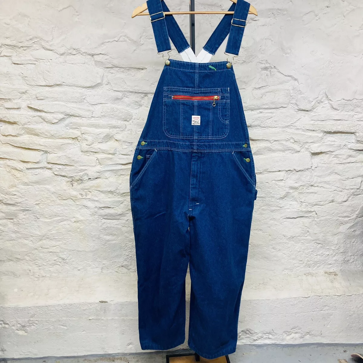 Pointer Brand Vintage Low Back Overall Bibs Made in USA 42X30 Blue Denim  Men