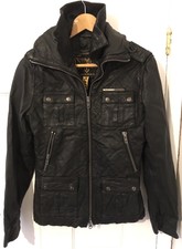 Superdry New Live! On Sunset Cockpit Leather Jacket Gla1004 Rrp $325 New Tagged