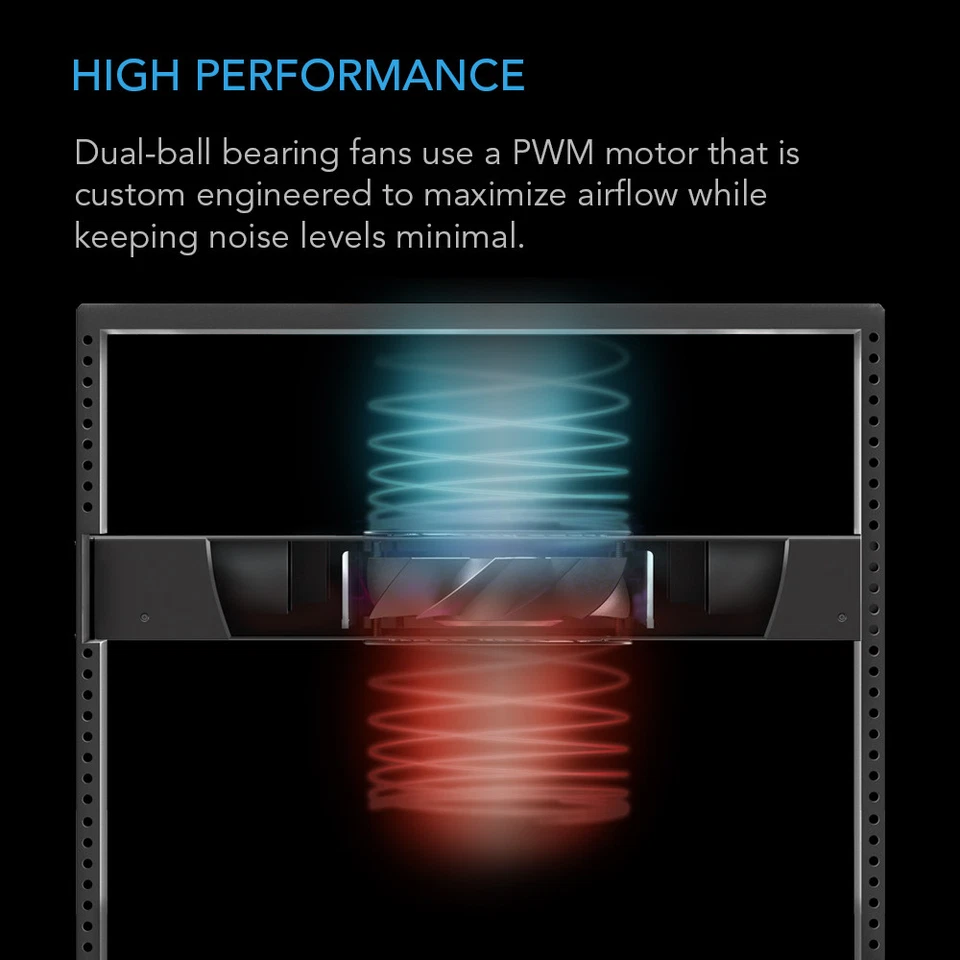 CLOUDPLATE T2, Rack Mount Cooling Fan 1U Top Exhaust, AV Equipment 19" Rack - Image 4 of 4