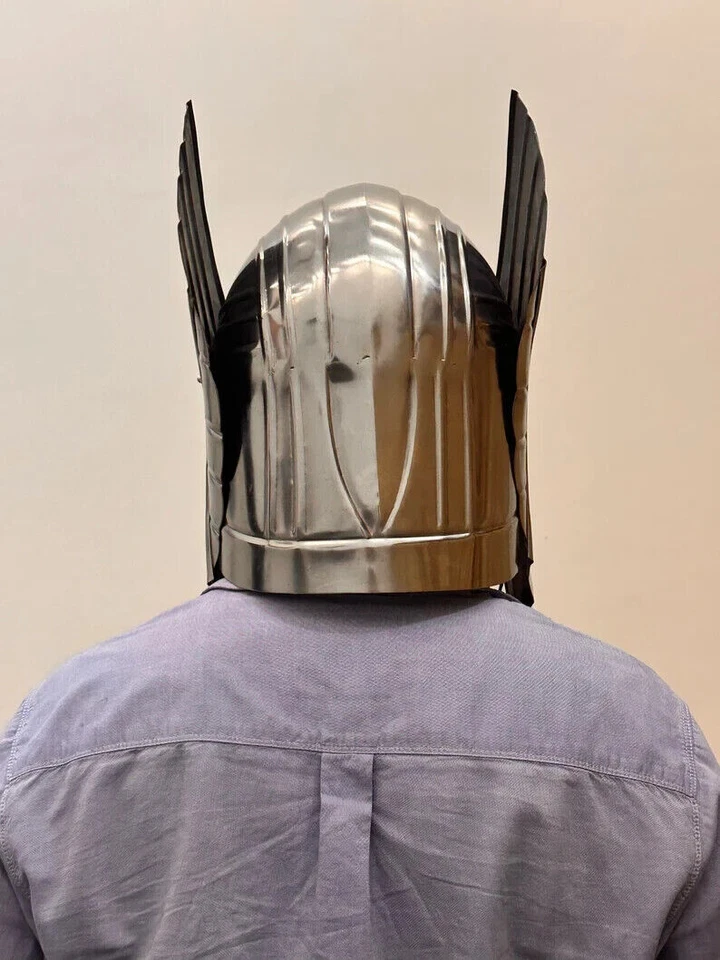 Thor Helmet Ragnarok-Inspired Halloween Costume Prop Wearable Thor Helmet Gift - Image 3 of 4