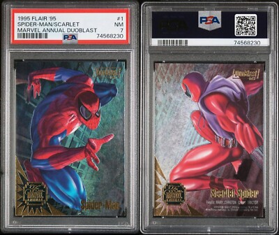 1995 Flair '95 Marvel Annual #1 DUOBLAST Spider-Man & Scarlet Spider PSA U