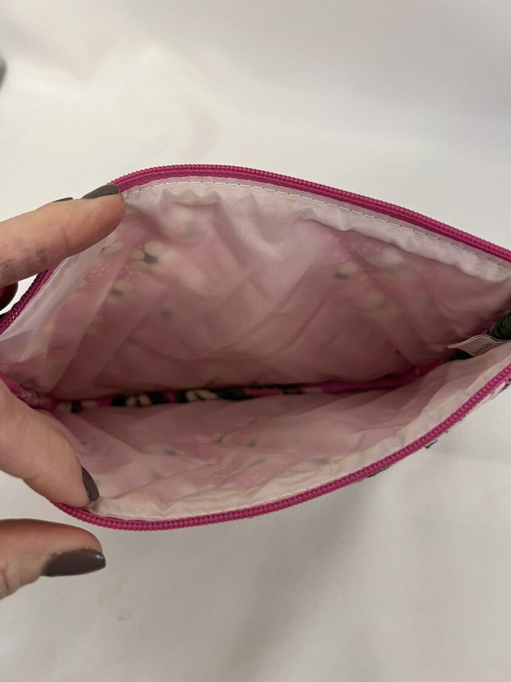 Vera Bradley Priscilla Pink Bouquet Cosmetic Bag Retired Pouch Lined eBay