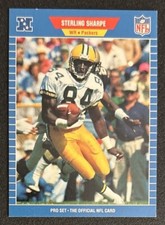 1991 NFL Pro Set Sterling Sharpe Football Rookie Card (RC) #550 Packers WR VG. rookie card picture