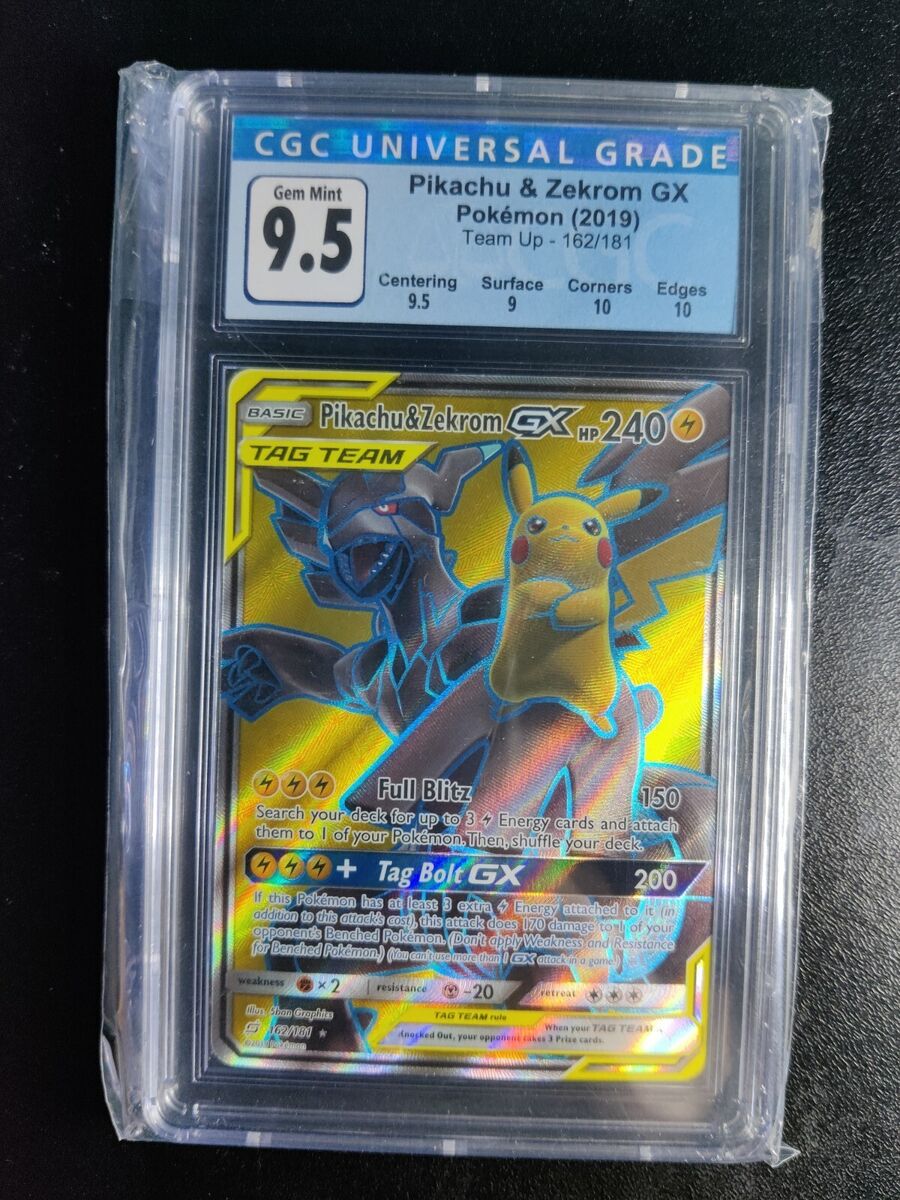 Card Pikachu & Zekrom-GX 162/181 da coleção Team Up