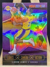 2020-21 Panini NBA Hoops Lights Camera Action Holo LeBron James #22