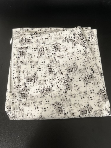 Willi Smith Pencil Skirt Size 4 White Grey Black Details W/ Slit Comfort - Picture 6 of 6