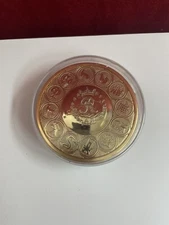 1970s UNUSED WOMAN'S POWDER COMPACT WITH 12 TRIBES OF ISRAEL BY ROSENFELD