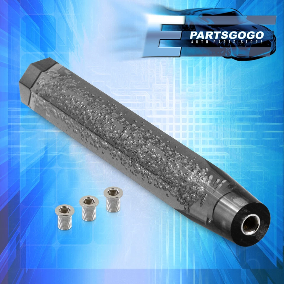 Universal M8 M10 M12 Manual Automatic 12" Bubble Gear Box Stick Shift Knob Black Foto 3 de 3