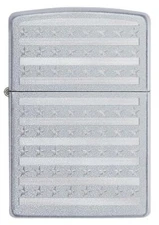 Zippo Windproof Lighter, Engraved U.S. Flag Design, Stars & Stripes, 49132, NIB