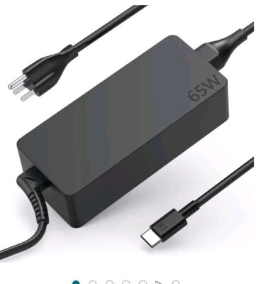 Replacement For ThinkPad 65 Watt 20V 3.25A Type C USB AC Adapter ADLX65YDC2A