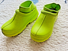 UGG TASMAN X WATERPROOF CLOG KEY LIME REMOVABLE SOCK SLIP ON RAIN BOOT SIZE 9