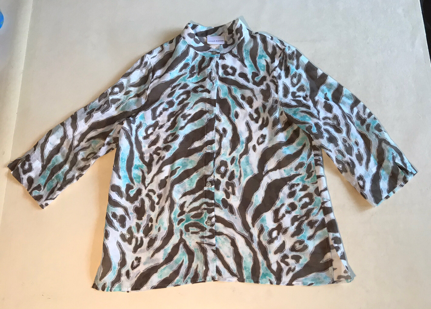 Alfred Dunner Top/Jacket in Patterned Organza Sz … - image 7