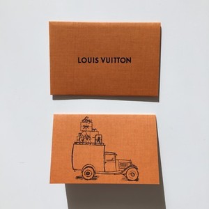 LOUIS VUITTON Orange Gift Postcard Note Greeting Card w/Envelope VIP | eBay