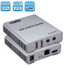 60M KVM HDMI Extender 1080P RJ45 Cavo Ethernet Audio Video Prolunga Convertitore