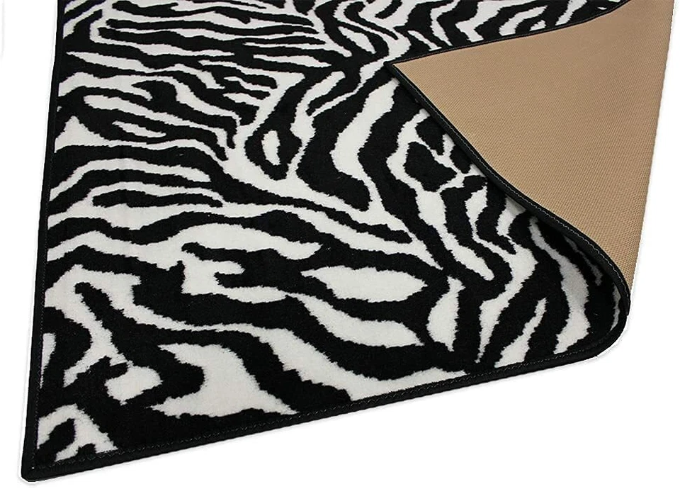 Koeckritz Zebra Print Custom Cut Economy Indoor Rug | Non-Slip Rubber Backing - Image 2 of 4
