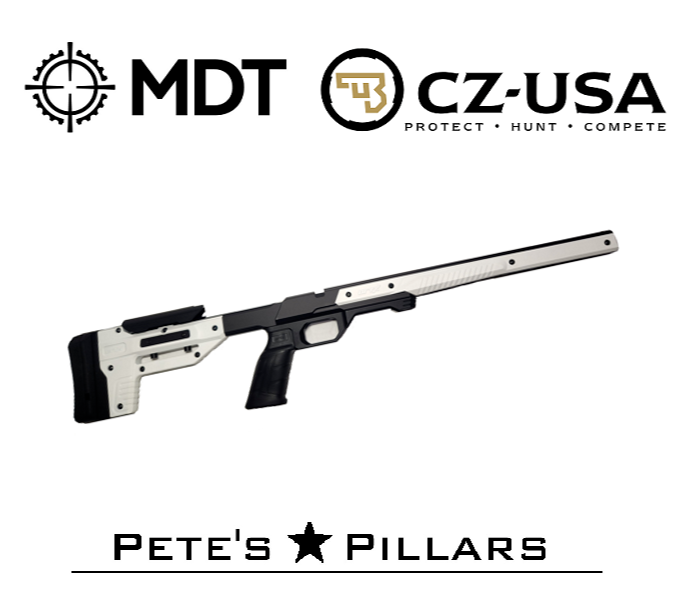 MDT Oryx Rifle Upgraded Chassis Stock CZ 457 Storm Trooper White