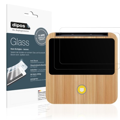 2x Schutzfolie für Tigerbox Touch / Touch Plus matt - Anti-Shock 9H Folie dipos