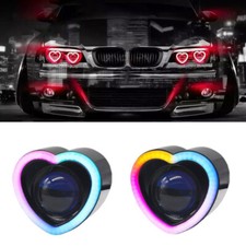 Rgb Led Angel Eyes Shrouds Drl Headlight Fit 2.5 Bi Xenonled Projector Lens Rgb Led Angel Eyes Shrouds Drl Headlight Fit 2.5 Bi Xenonled Projector Lens