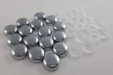 16 Set Chrome bolt cover License Plate Frame Screw Cap car truck