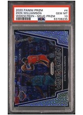 2020-21 Panini Prizm Zion Williamson Widescreen Mojo 2/25 Graded PSA 10 Pelicans
