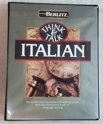Berlitz Think & Talk Italian Audio Cassettes Complete Set w/ Books & dictionary