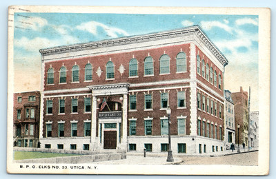 Postcard: B. P. O. ELKS NO. 33, UTICA, N. Y. BPOEAS 33