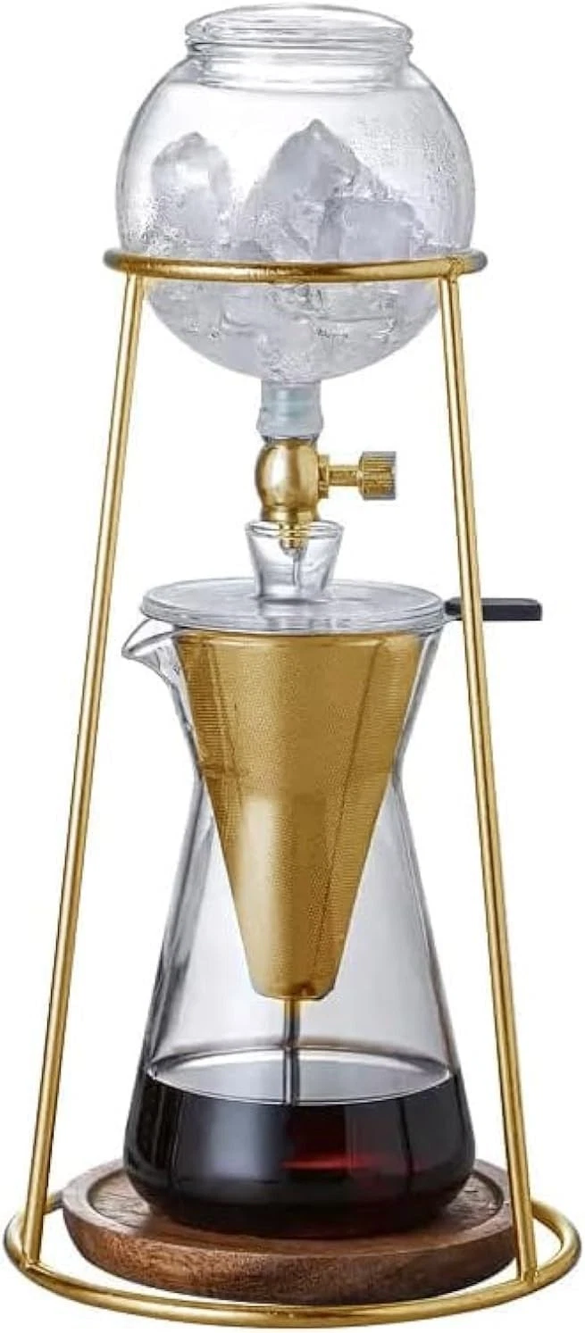 Ice Coffee Cold Brew Drip Coffee Maker 400mL Borosilicate Glass Gold Color
Opens in a new window or
