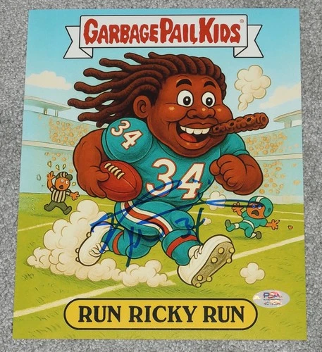 RICKY WILLIAMS Signed GPK Parody DOLPHINS 8x10 Photo + PSA WITNESS COA 4C19394