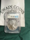 2016 AMERICAN SILVER EAGLE ICG MS70 EY135
