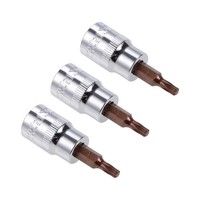3Stk. 3/8-Zoll-Antrieb Torx T20 Bit-SteckschlüSselsatz S2 Stahl 48Mm LäNge